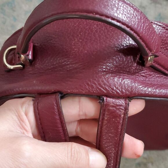 Kate Spade Burgundy Backpack Textured Leather Adjustable Straps main image 9